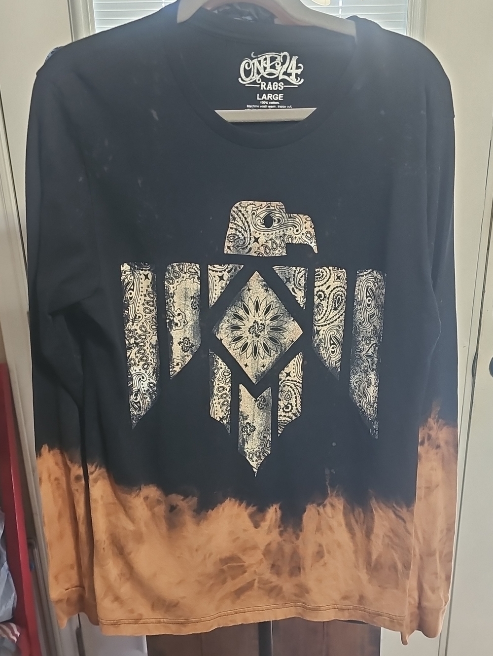Womens Thunderbird Bleached Long Sleeve Shirt